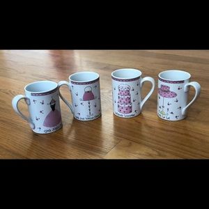 FRANCHELLE Box set of 4 mugs GIRLS NIGHT OUT Gift!